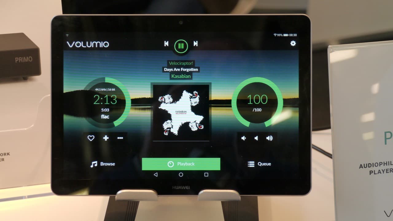Sehr attraktives Design-GUI von Vokumio App