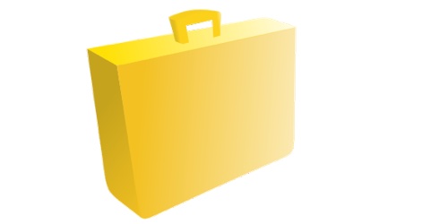Gelber Koffer